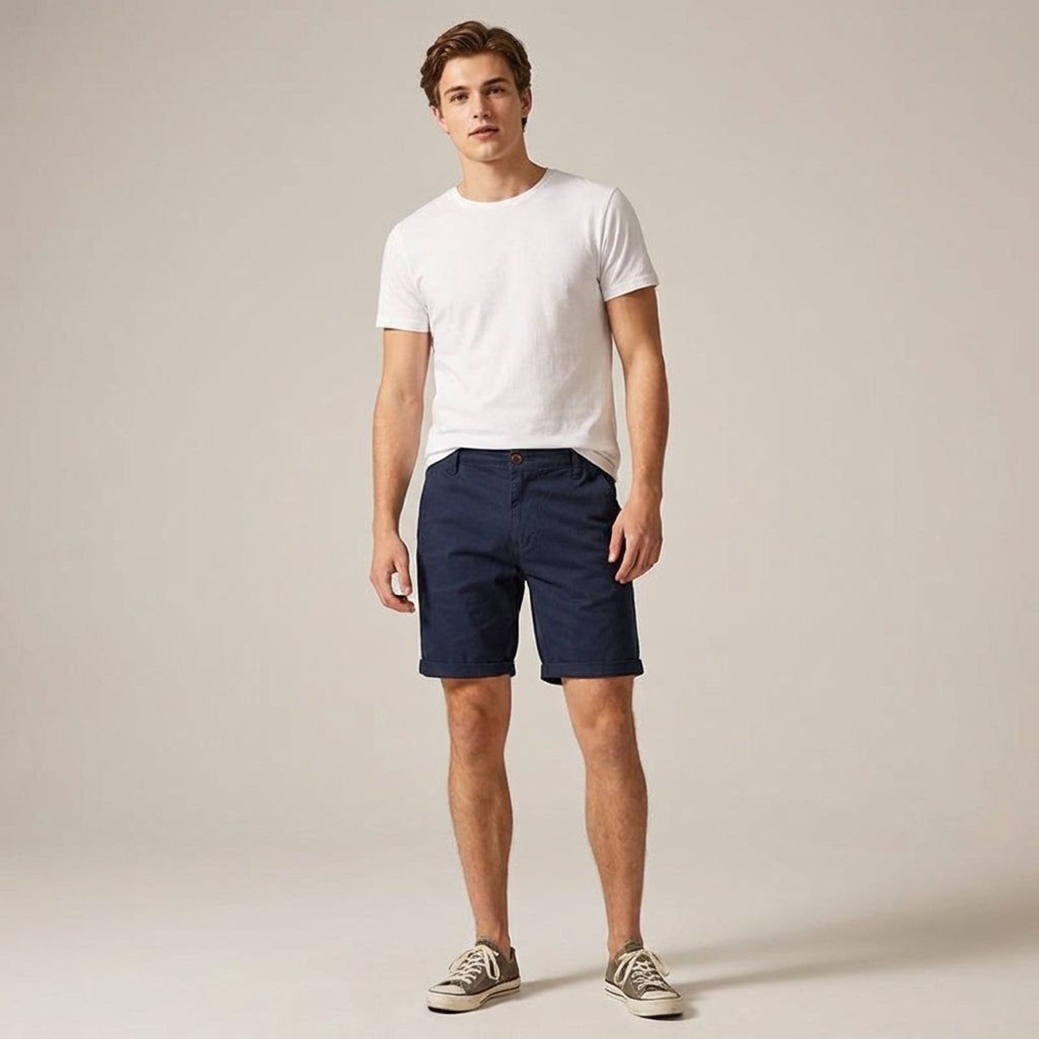 Luca Brix | Men's Elastic Waist Casual Shorts