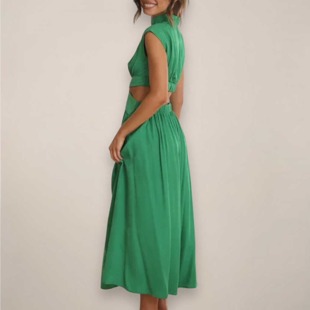 Celeste Varn | Women's Elegant Turtleneck Maxi Dress