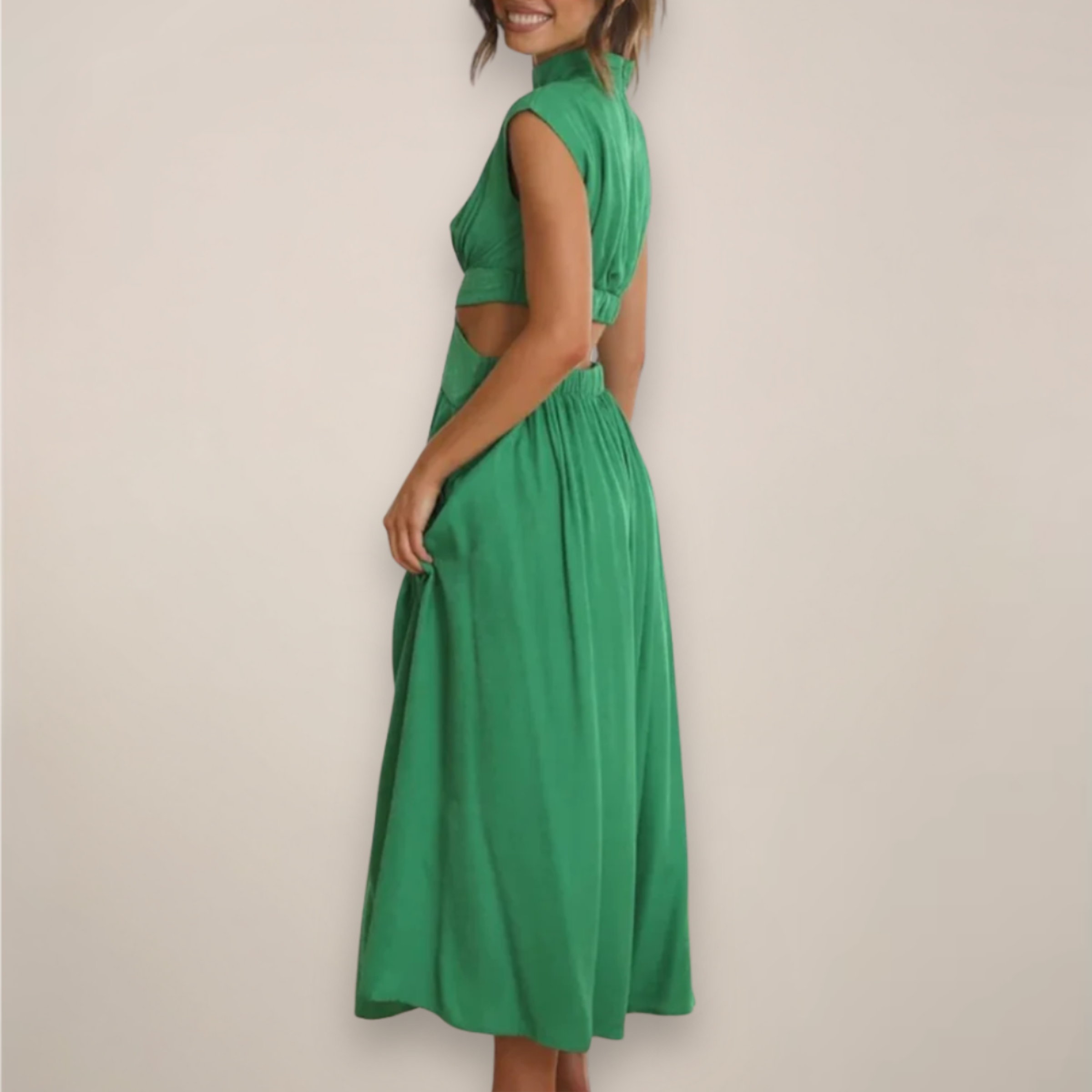 Celeste Varn | Women's Elegant Turtleneck Maxi Dress