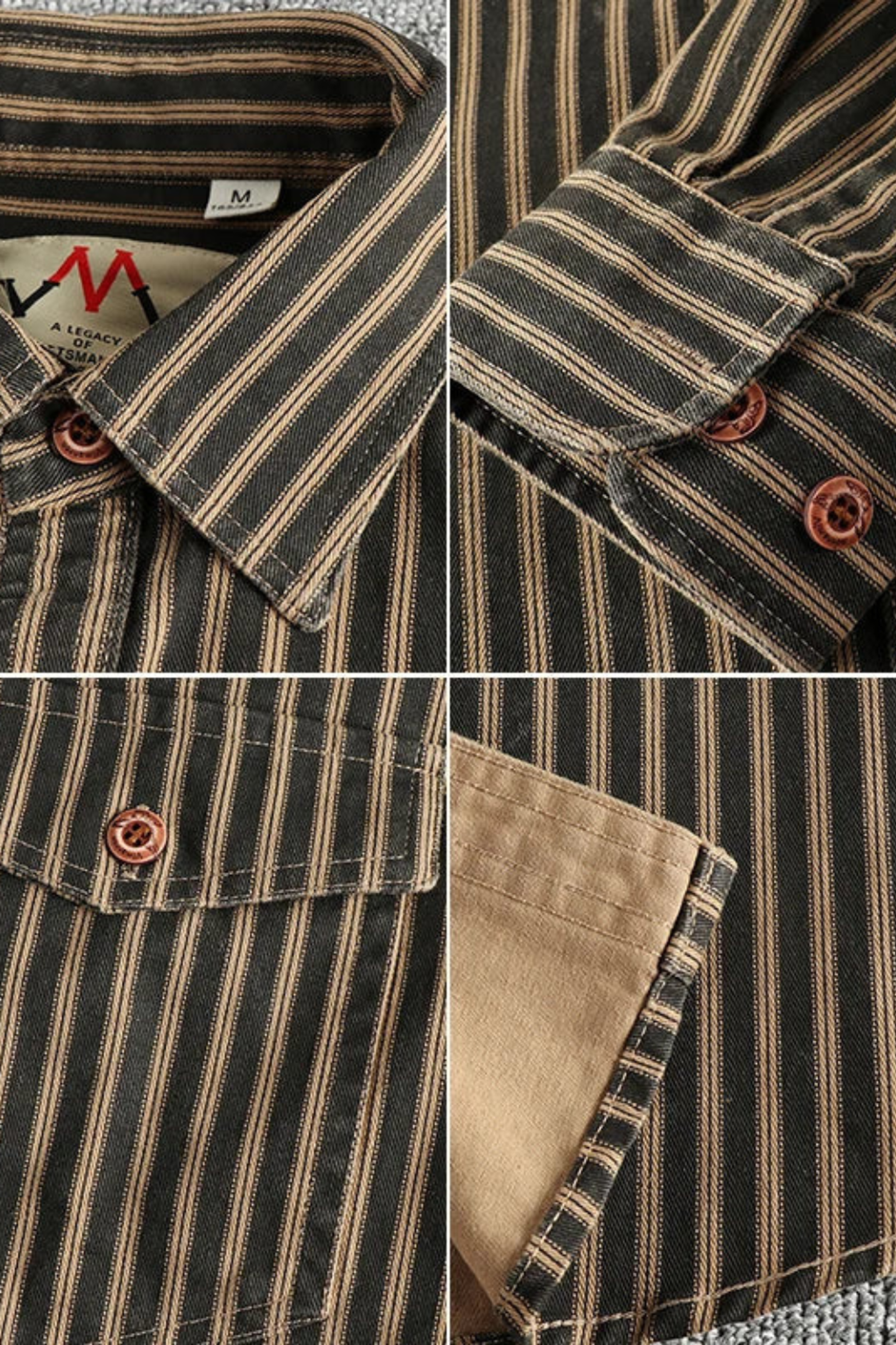 Lucian Breck | Men's Loose Fit Striped Shirt
