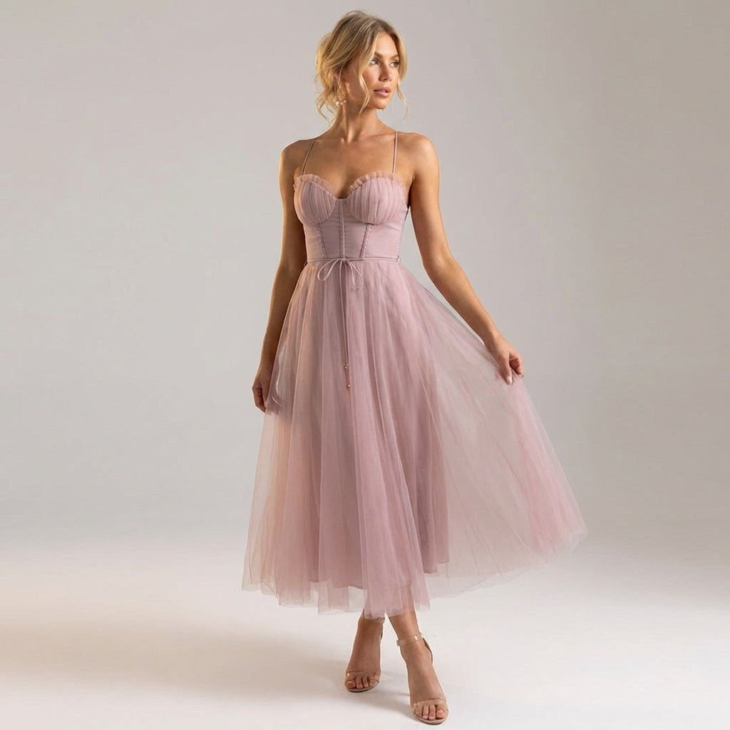 Amélie Voss | Women's Elegant Midi Evening Dress