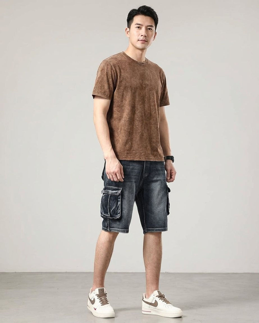 Jasper Vann | Men's Relaxed Fit Denim Cargo Shorts