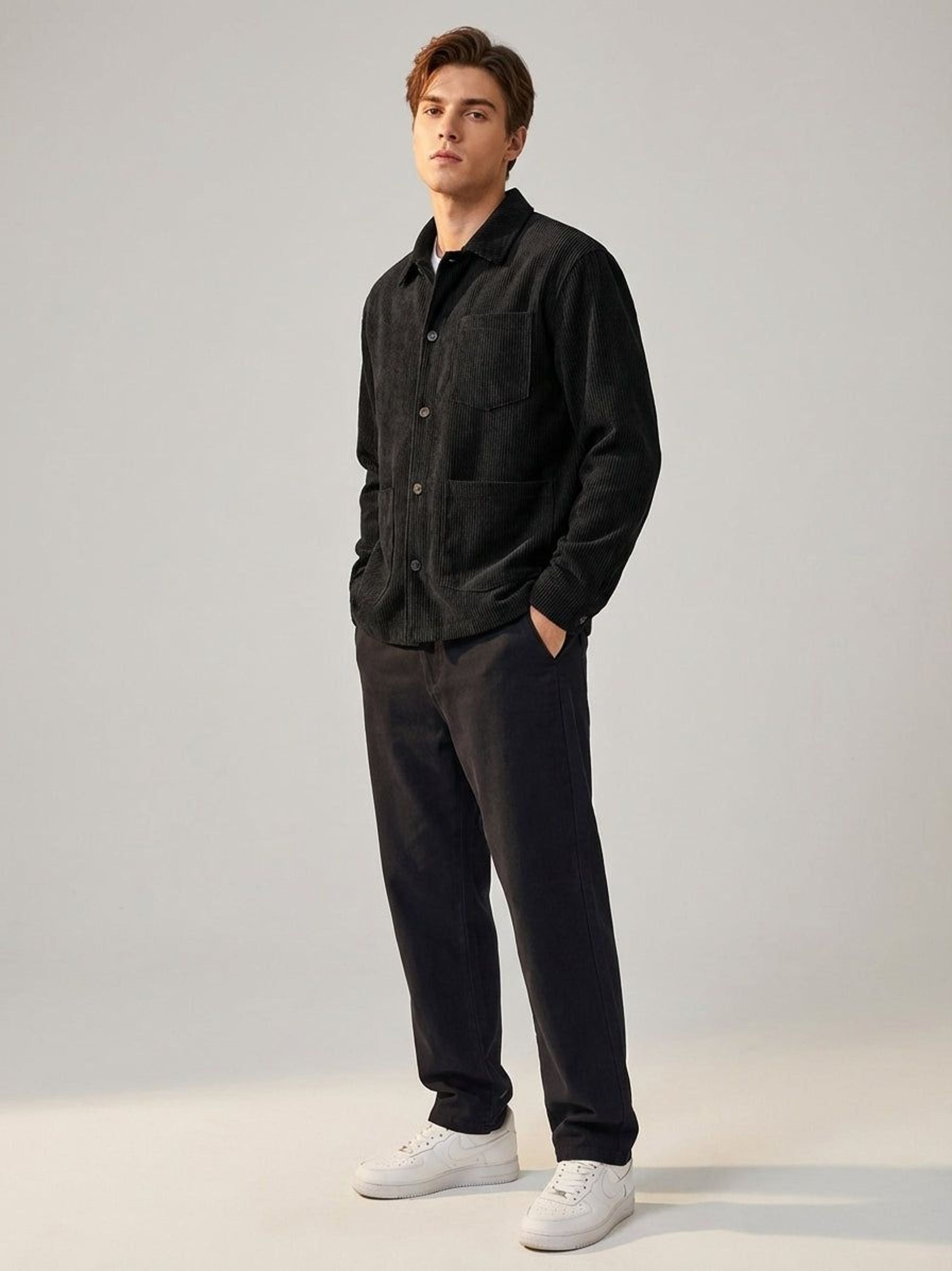 Lucien Brix | Men's Corduroy Cargo Shorts in Brown