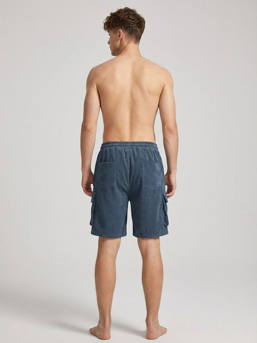 Lucien Brix | Men's Corduroy Cargo Shorts in Brown