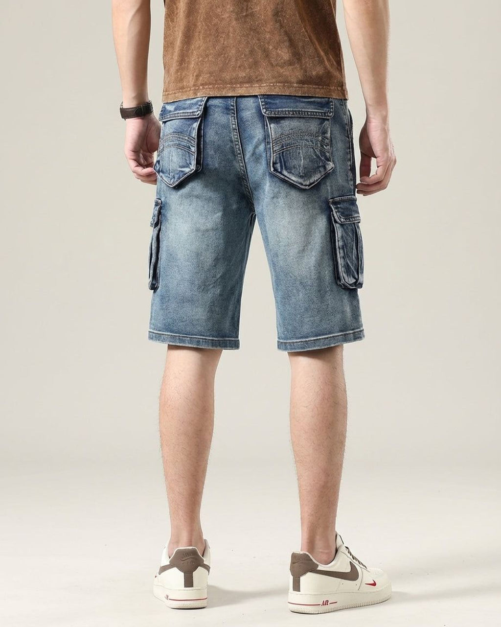 Jasper Vann | Men's Relaxed Fit Denim Cargo Shorts