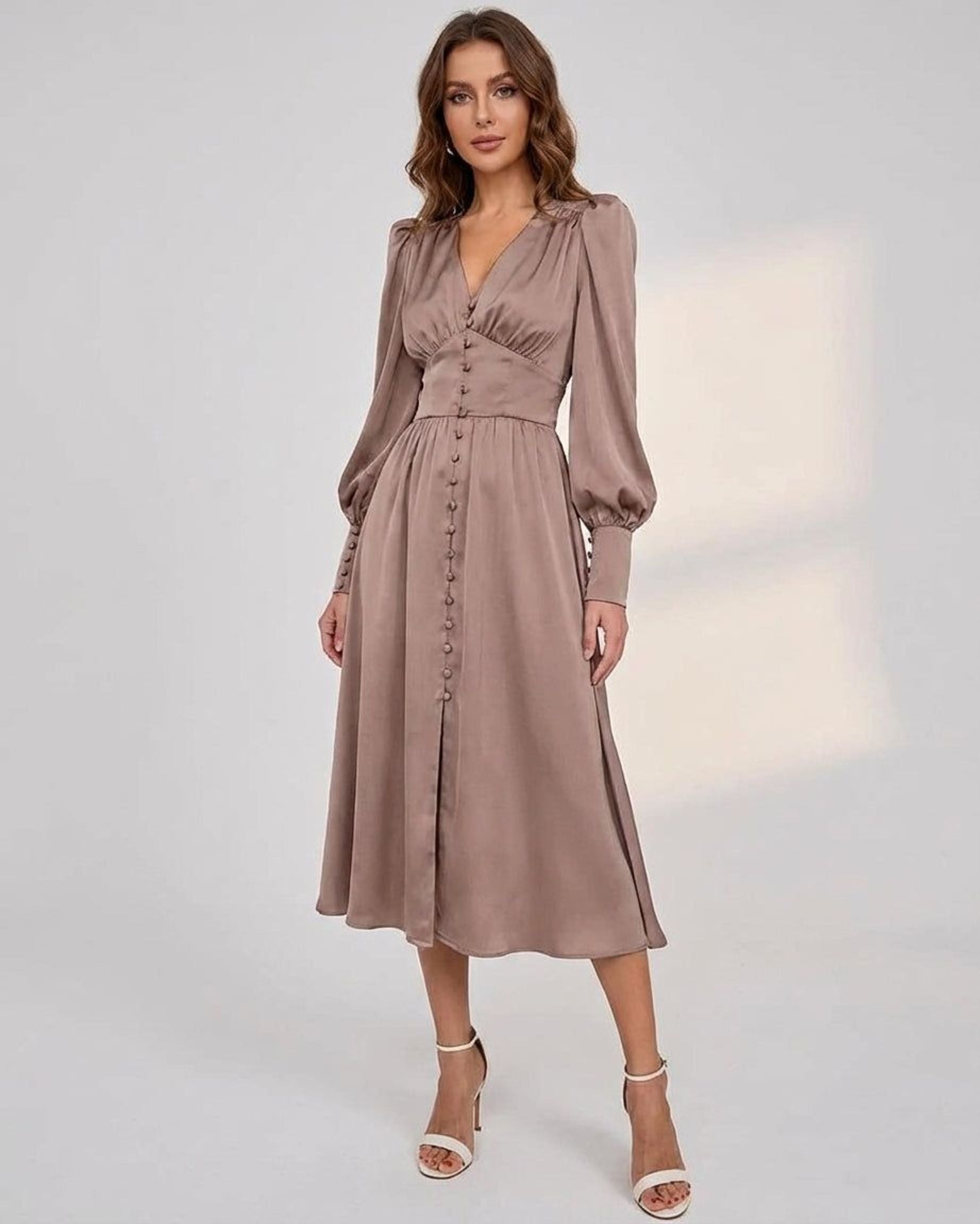 Isabelle Tane | Women's Elegant Satin Summer Dress