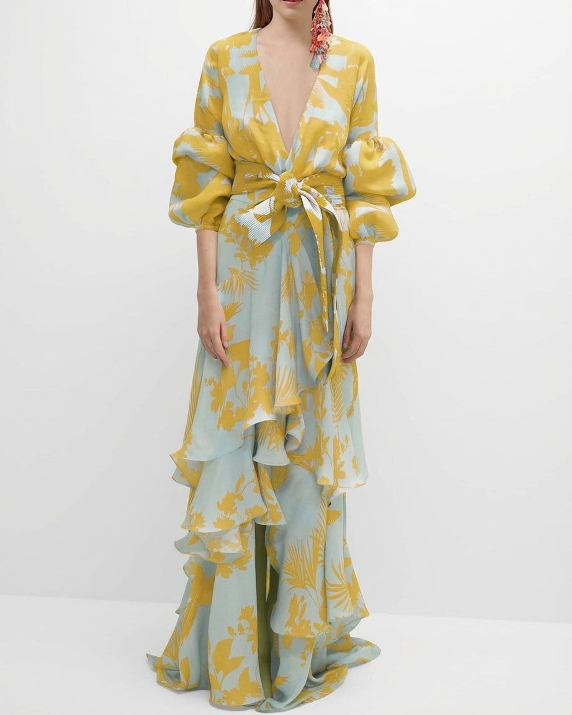 Léonie Vex | Women's Printed Chiffon Formal Dress