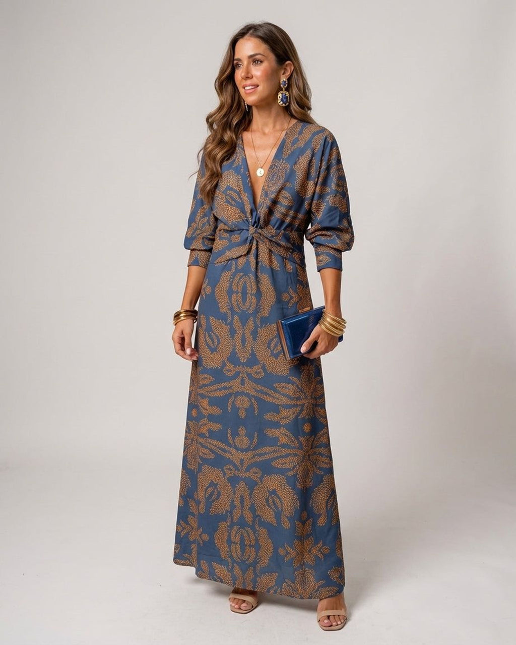 Amélie Thorne | Women's Classic Fitted Blue Dress