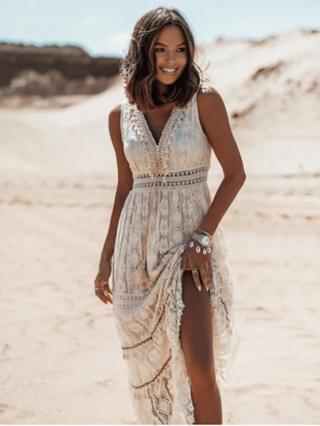 Celeste Vion | Women's Flowy Sleeveless Maxi Dress