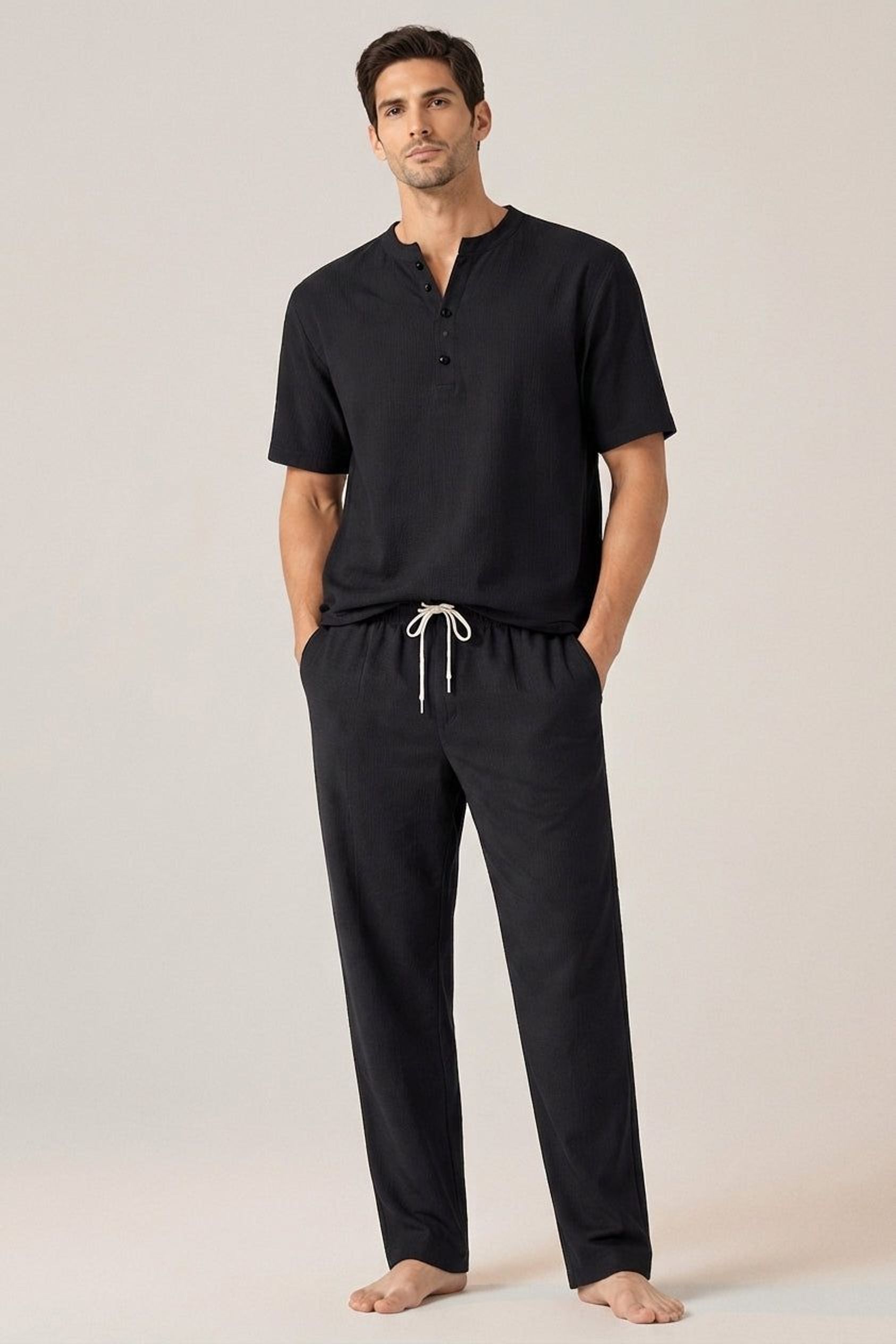 Léo Brisk | Men's Cotton Linen Casual Outfit