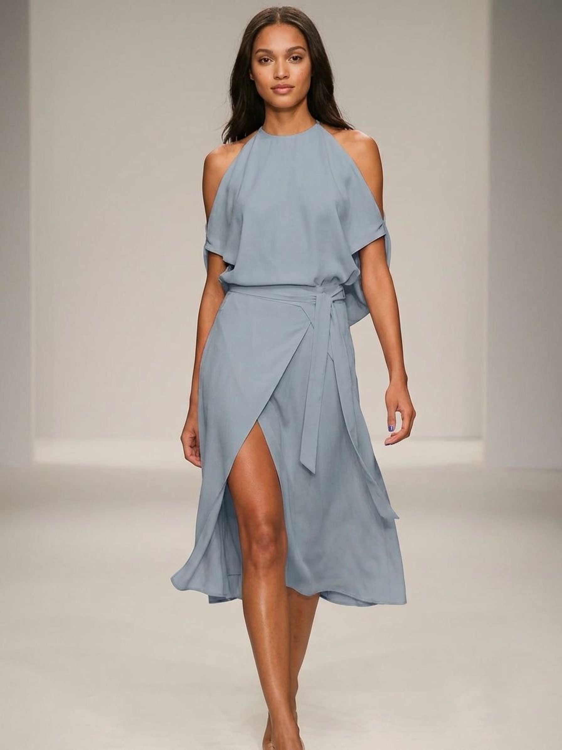 Elena Voss | Women's Off-Shoulder Midi Dress