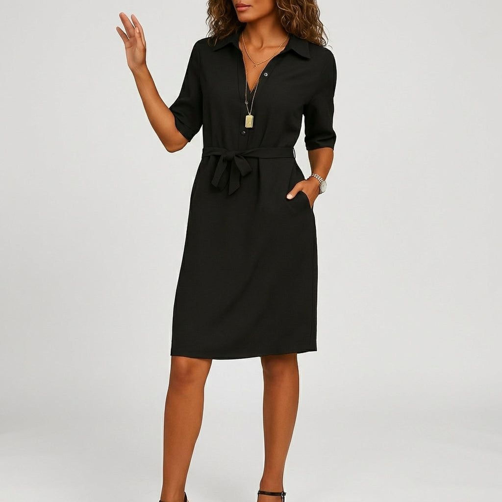 Elara Voss | Women's Casual Midi Dress in Vibrant Colors