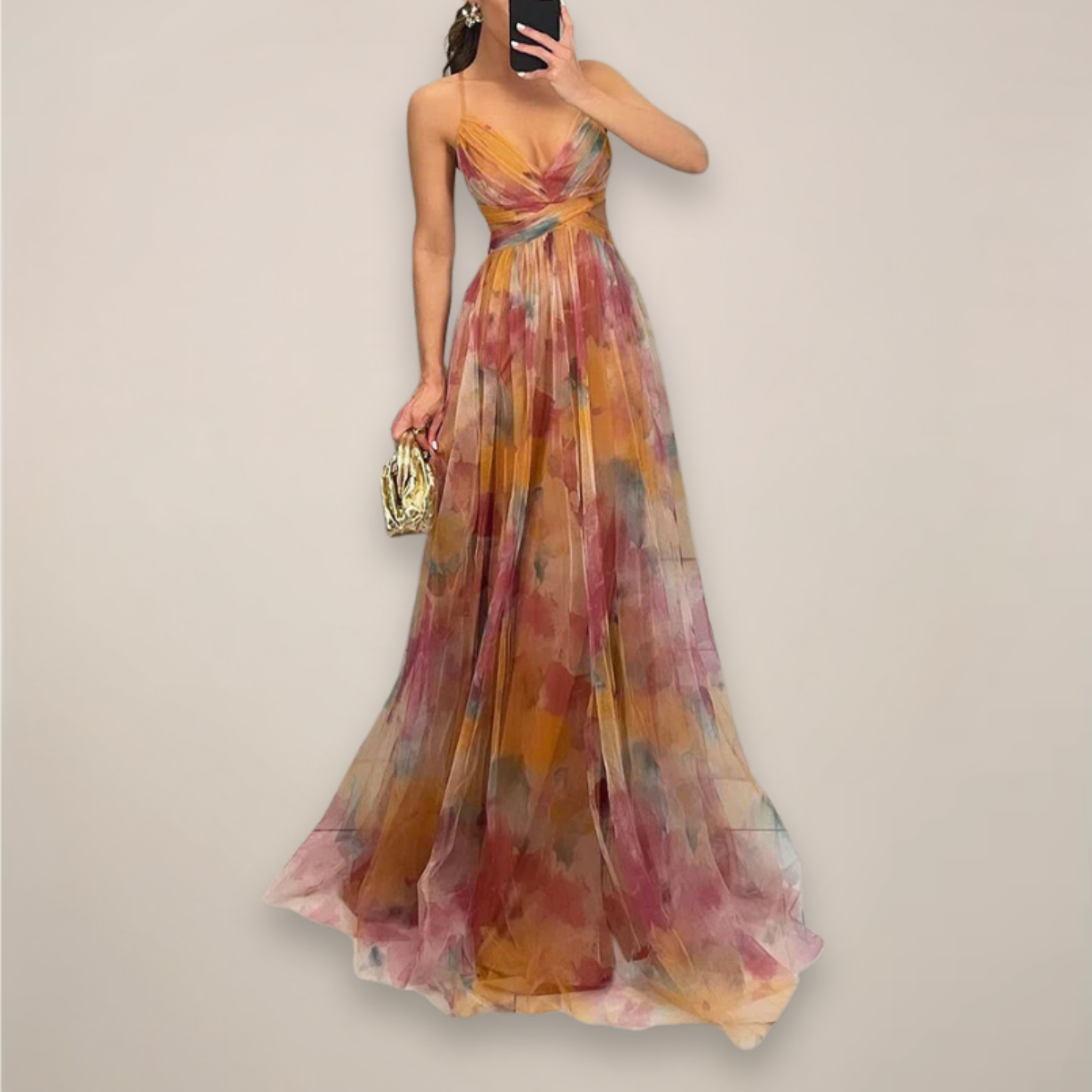 Elodie Varn | Women's Floral Print Maxi Dress