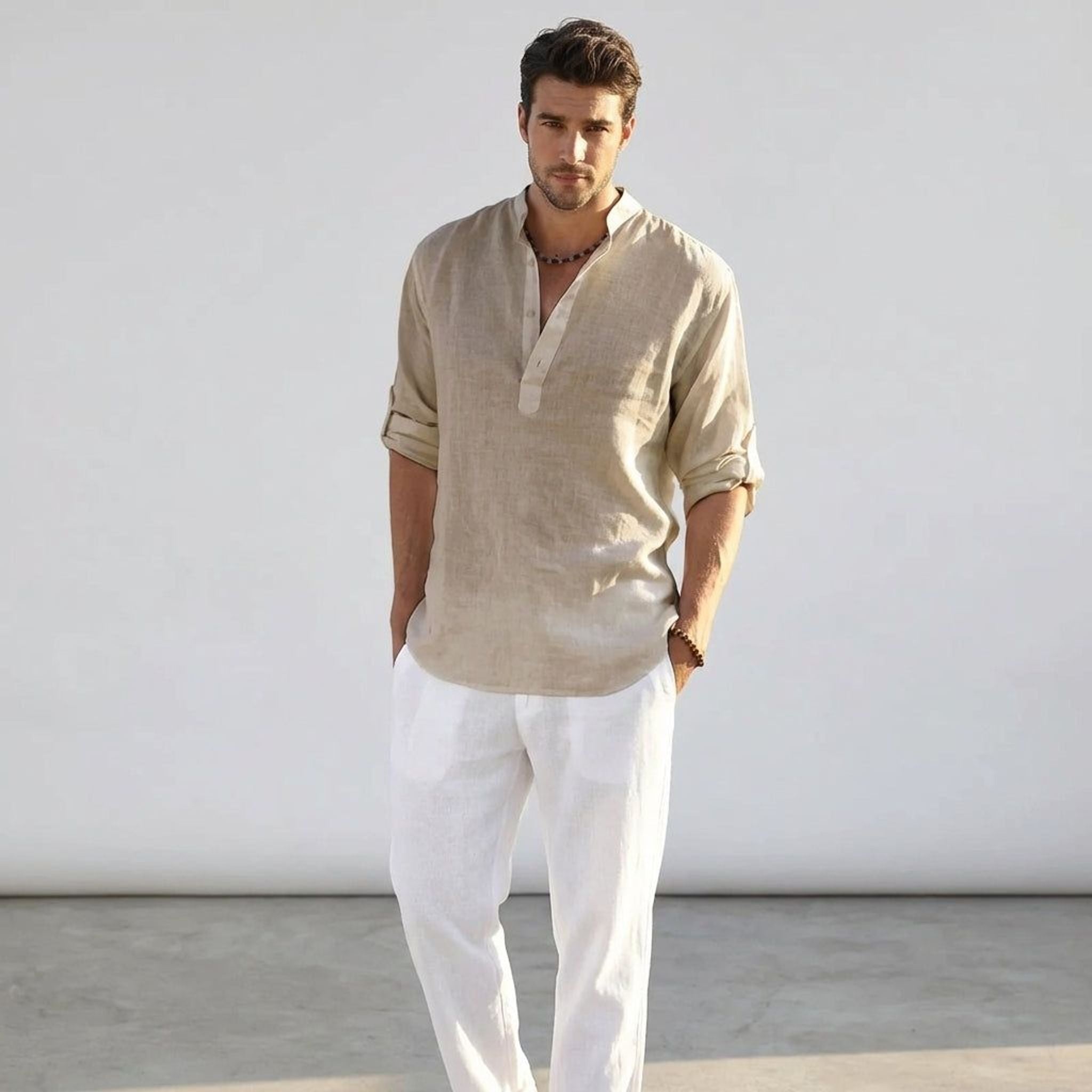 Lucien Kress | Men's Lightweight Breathable Dress Shirt