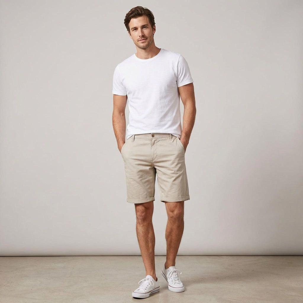 Luca Brix | Men's Elastic Waist Casual Shorts