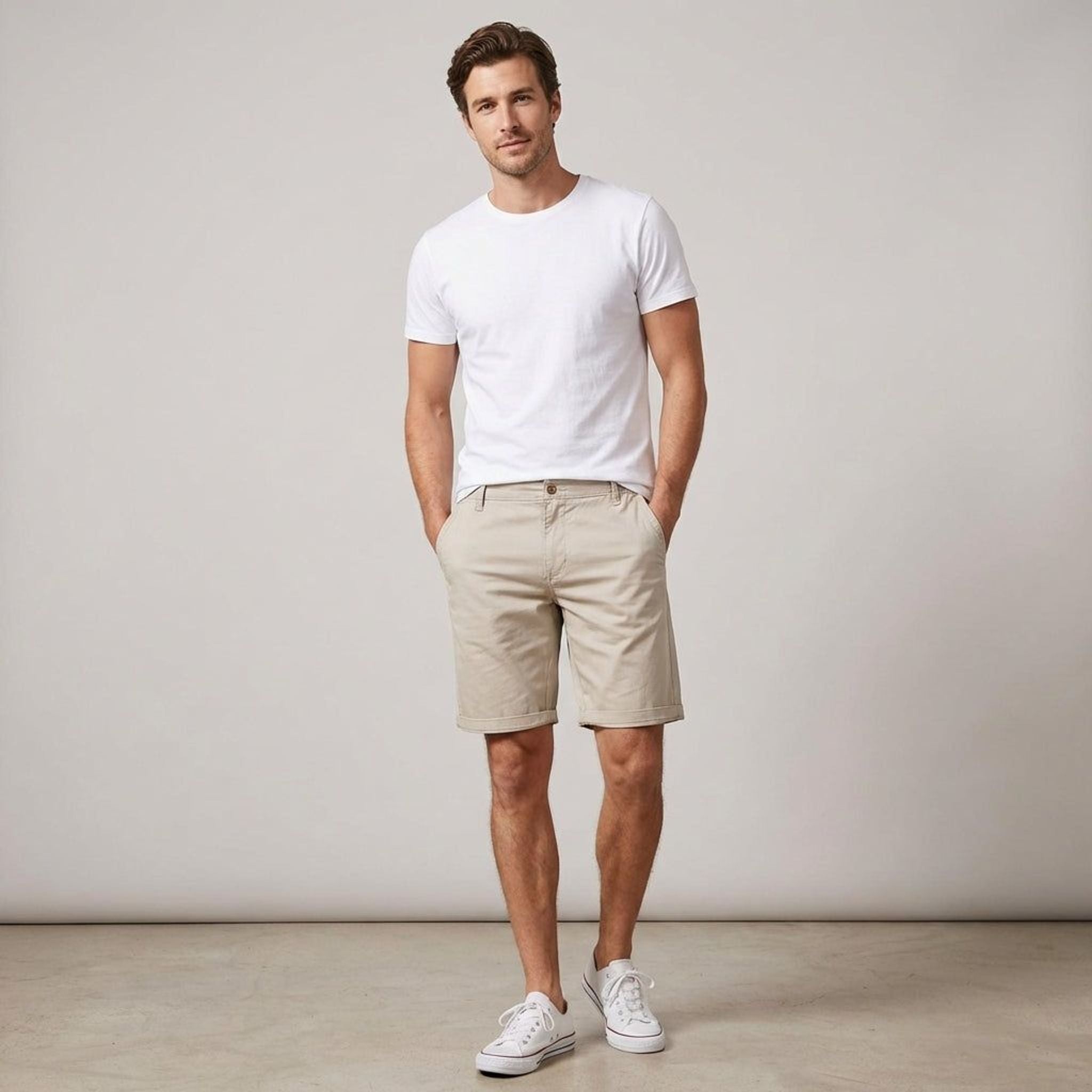 Luca Brix | Men's Elastic Waist Casual Shorts