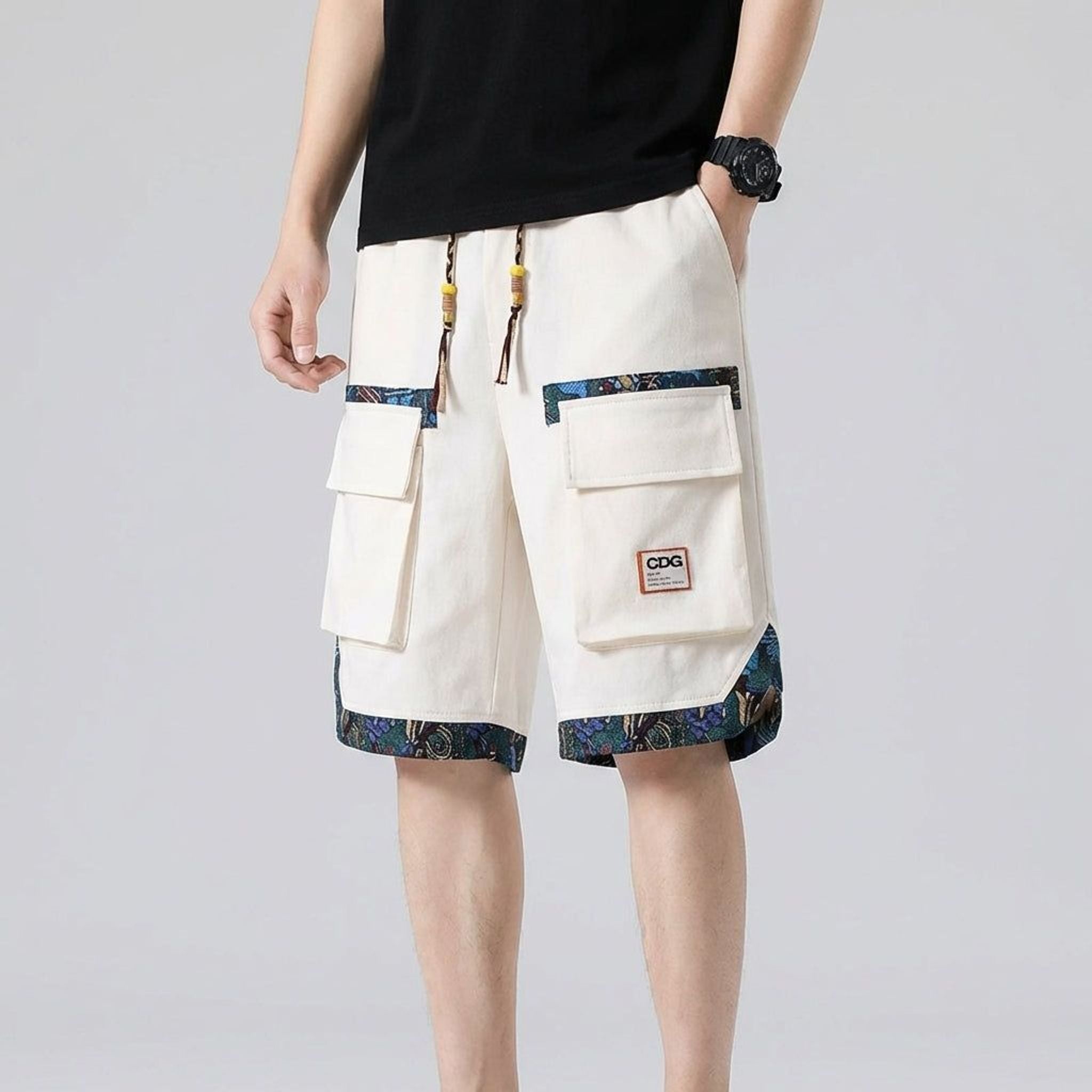 Eliot Brix | Men's Cargo Shorts with Zip Pockets