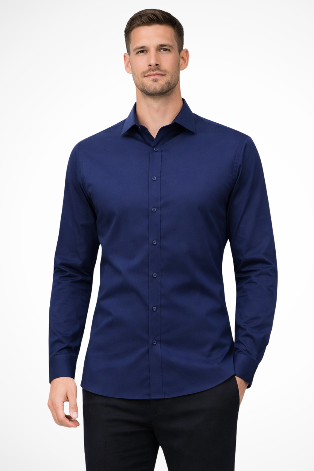 Gaston Trev | Men's Slim Fit Long Sleeve Shirt