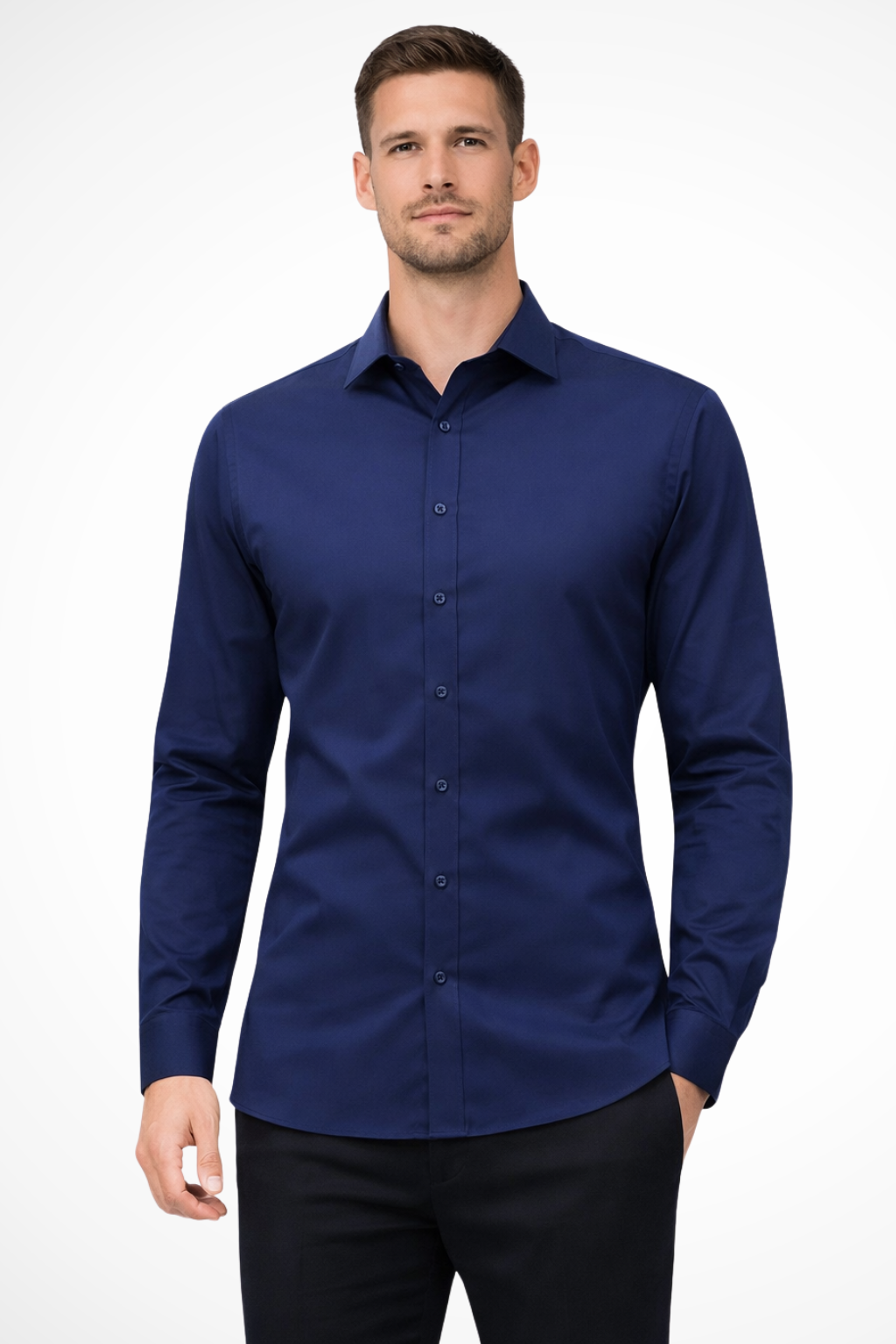 Gaston Trev | Men's Slim Fit Long Sleeve Shirt
