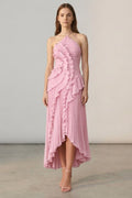 Amélie Trent | Women's Halter Ruffled Maxi Gown