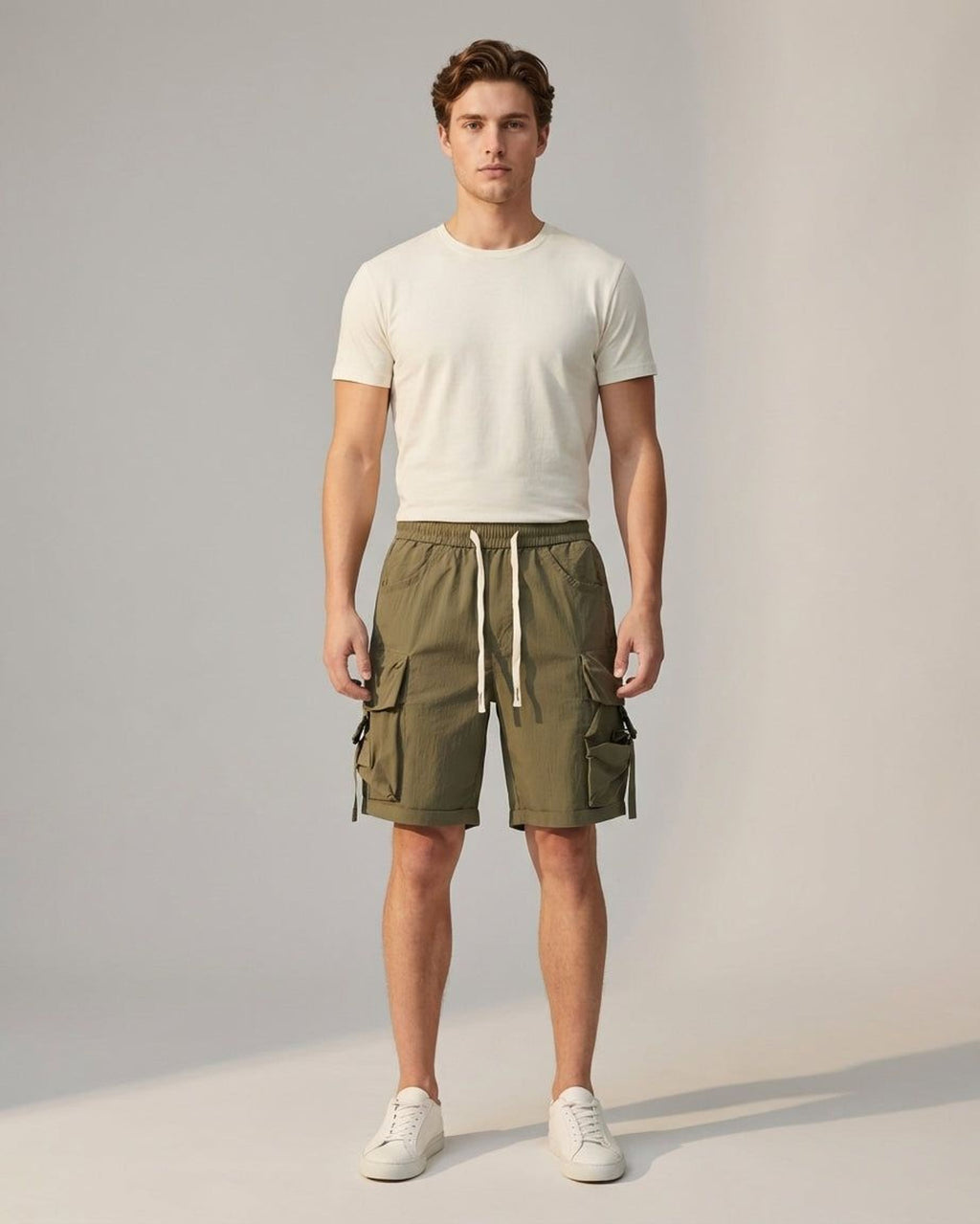 Léo Frisk | Men's Tactical Cargo Shorts in Nylon Blend