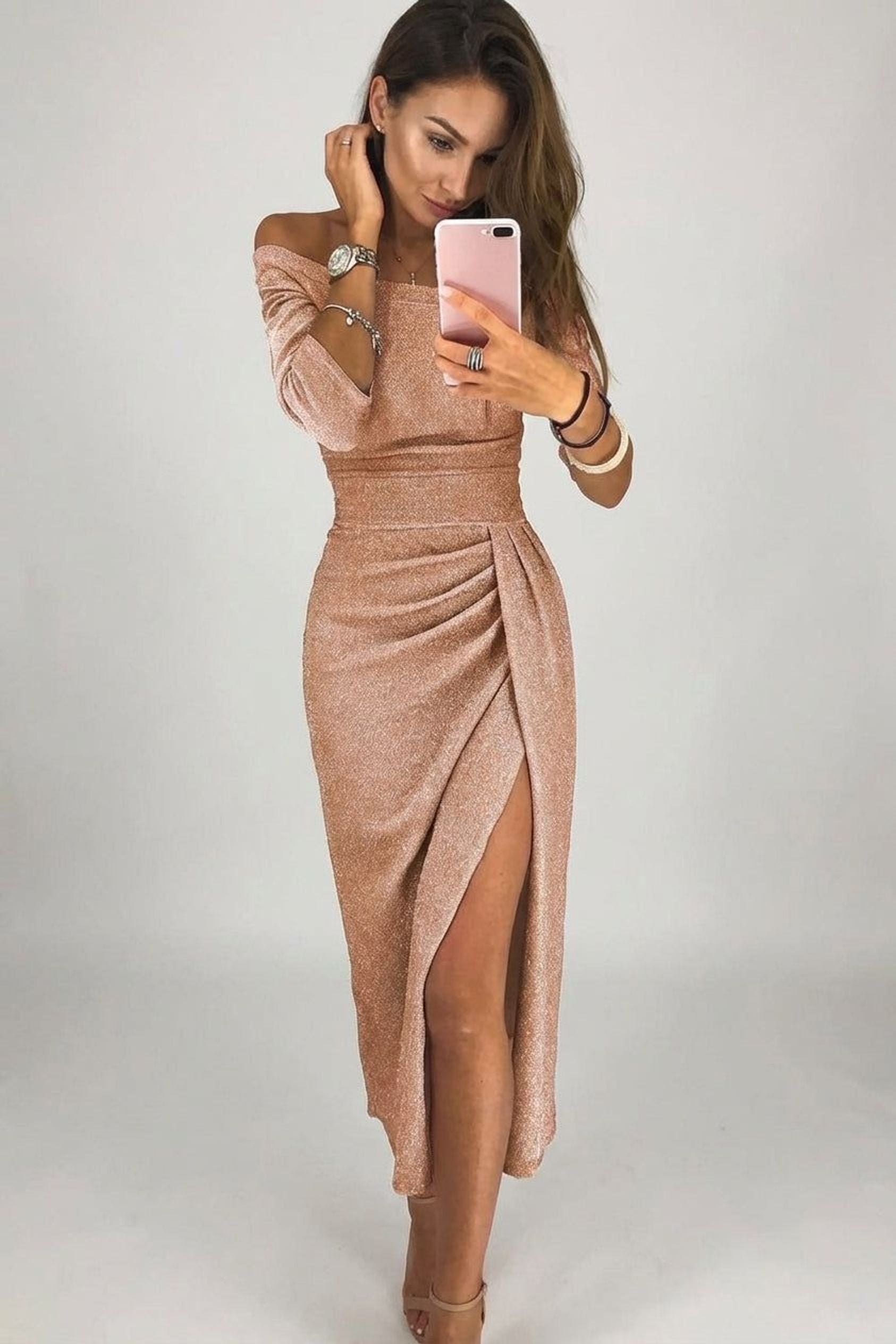 Elena Voss | Women's Off-Shoulder Fitted Summer Dress