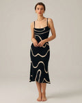 Elena Voss | Women's Sleeveless Black Knit Midi Dress