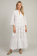 Elena Voss | Women's Embroidered Bohemian Maxi Dress
