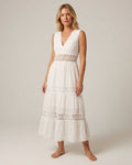 Elodie Varn | Women's Lace Midi Dress in White or Black