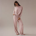 Léonie Voss | Women's Cozy Pink Turtleneck Lounge Set