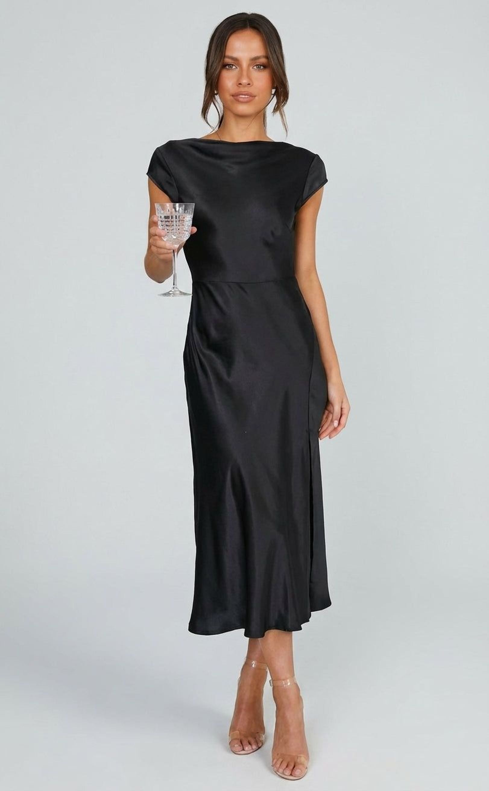 Elodie Vann | Women's Midi Slip Dress in Various Colors