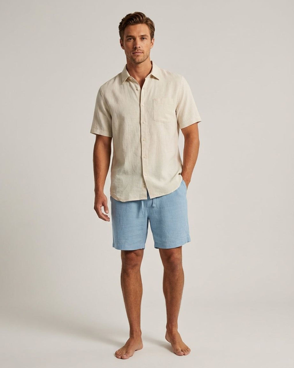 Luca Brant | Men's Relaxed Fit Linen Shorts