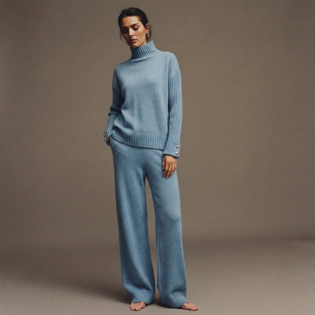 Elodie Varn | Women's Knit Turtleneck Lounge Set