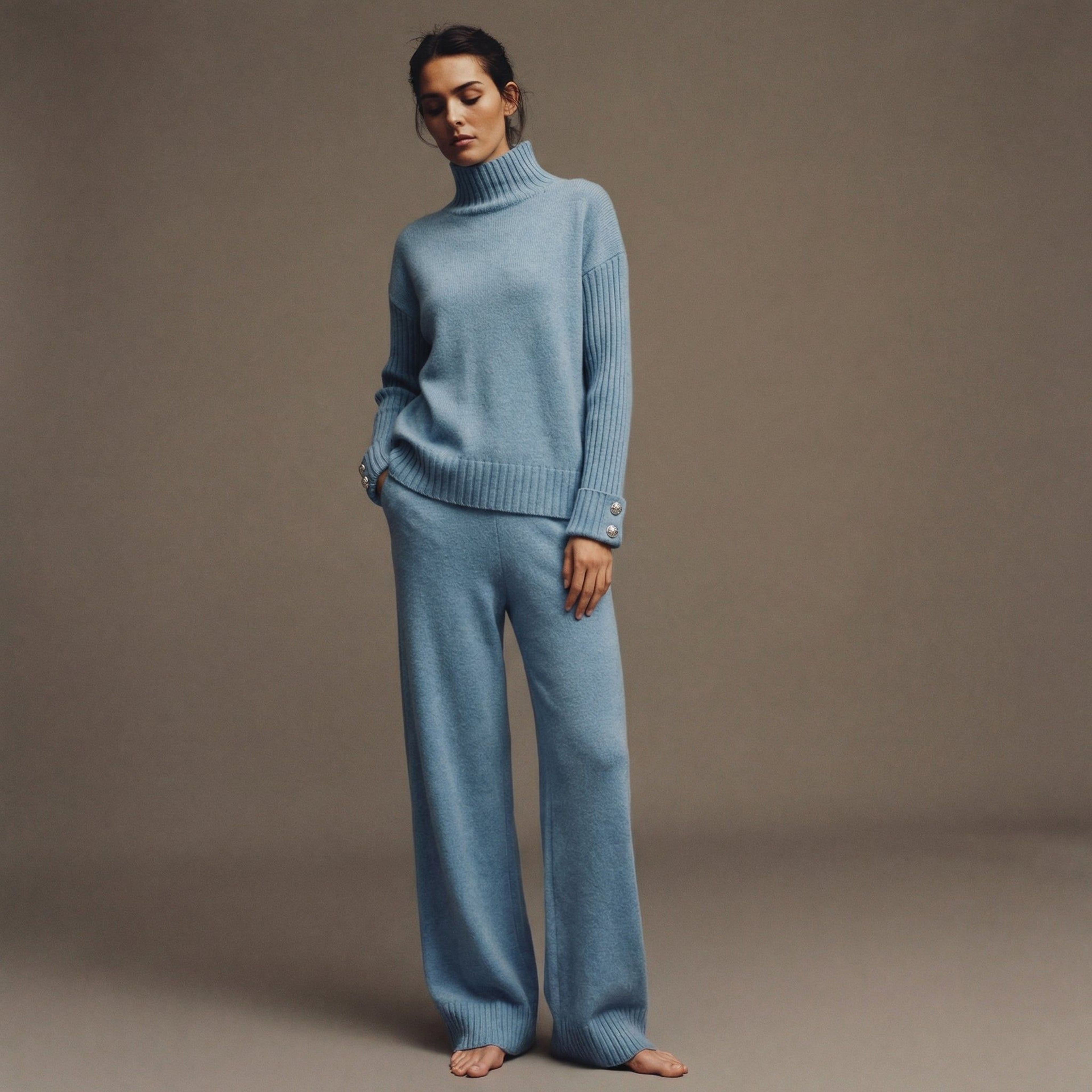 Elodie Varn | Women's Knit Turtleneck Lounge Set