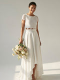 Elara Voss | Women's Elegant Two-Piece White Bridal Gown