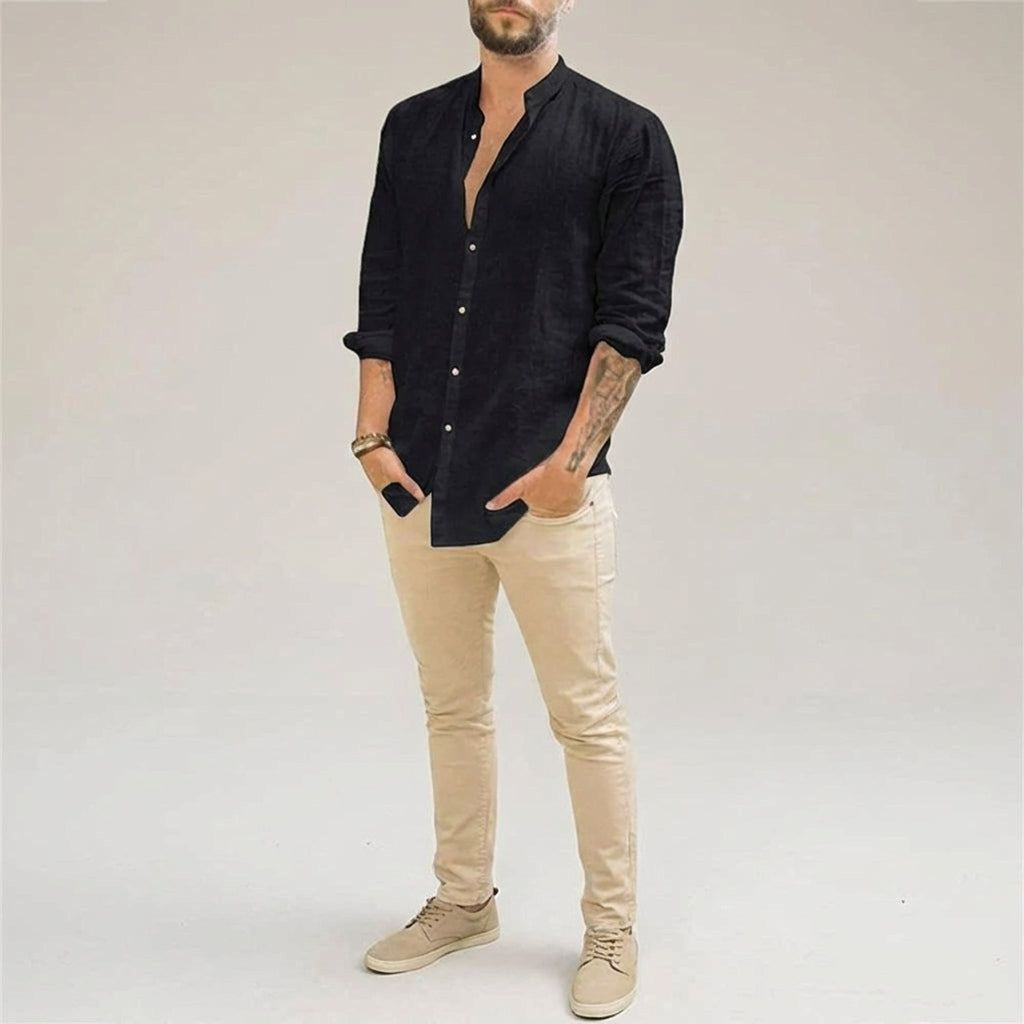 Luca Varese | Men's Lightweight Linen Summer Shirt