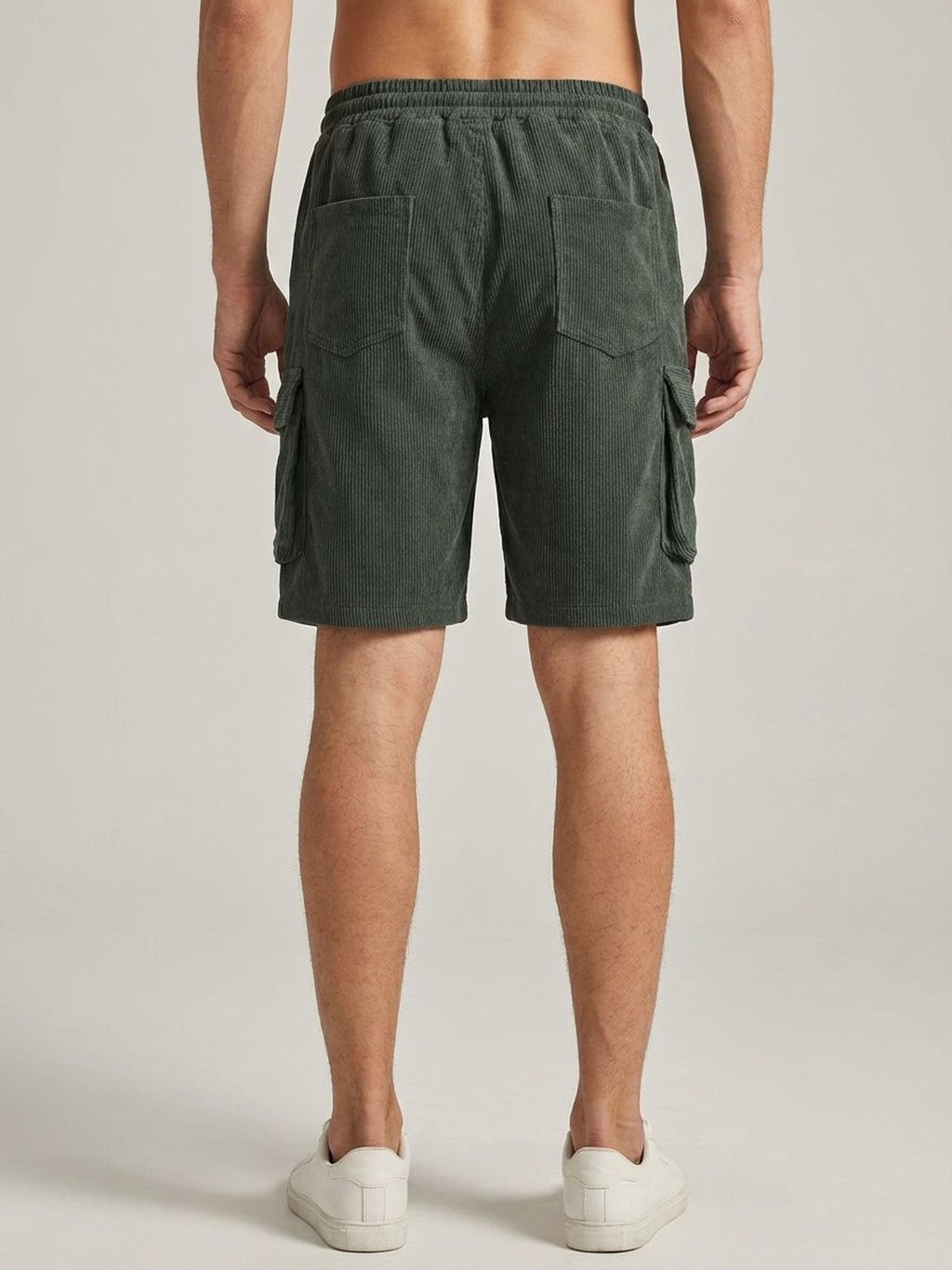 Lucien Brix | Men's Corduroy Cargo Shorts in Brown