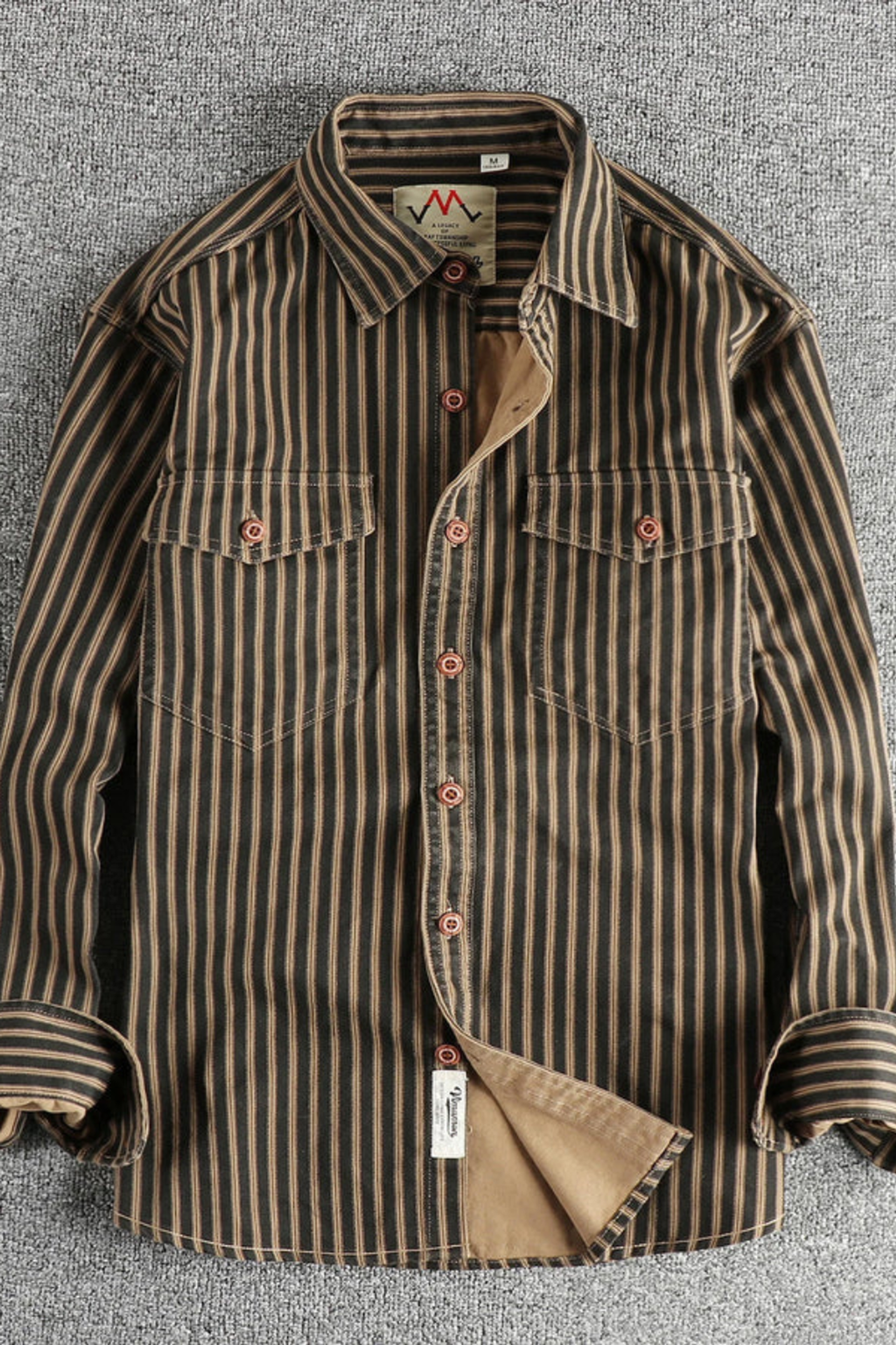 Lucian Breck | Men's Loose Fit Striped Shirt