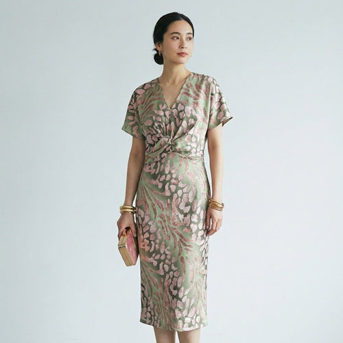 Amélie Voss | Women's Twisted V-Neck Flowy Maxi Dress