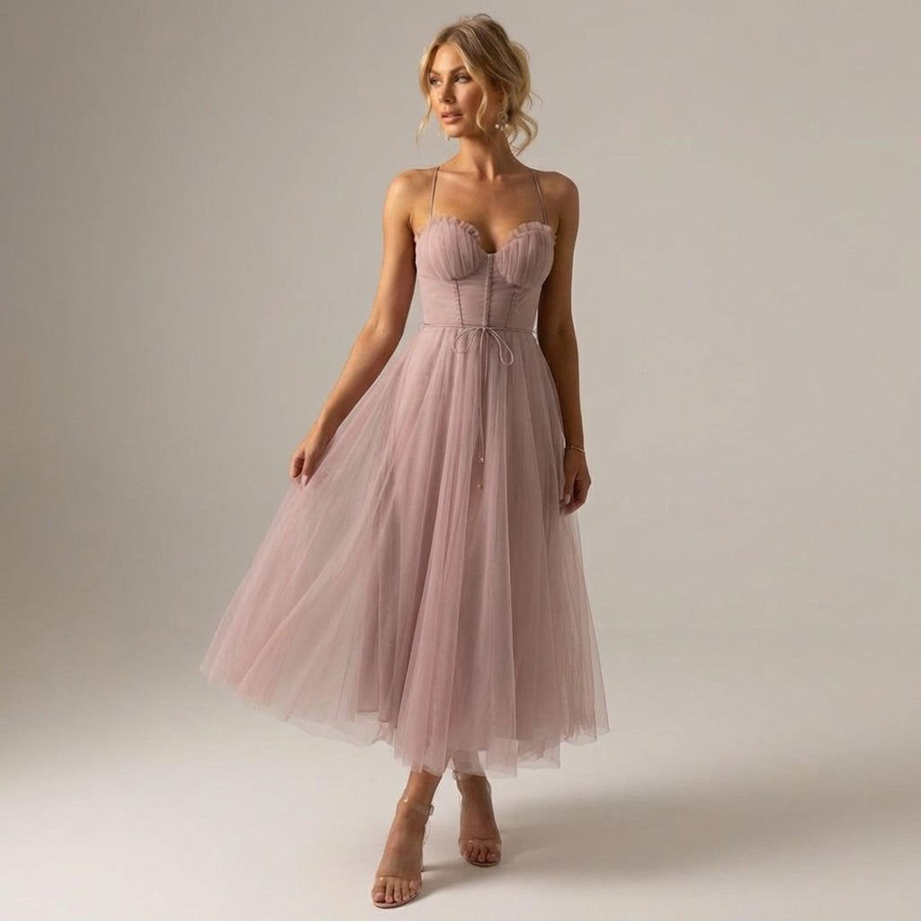 Amélie Voss | Women's Elegant Midi Evening Dress