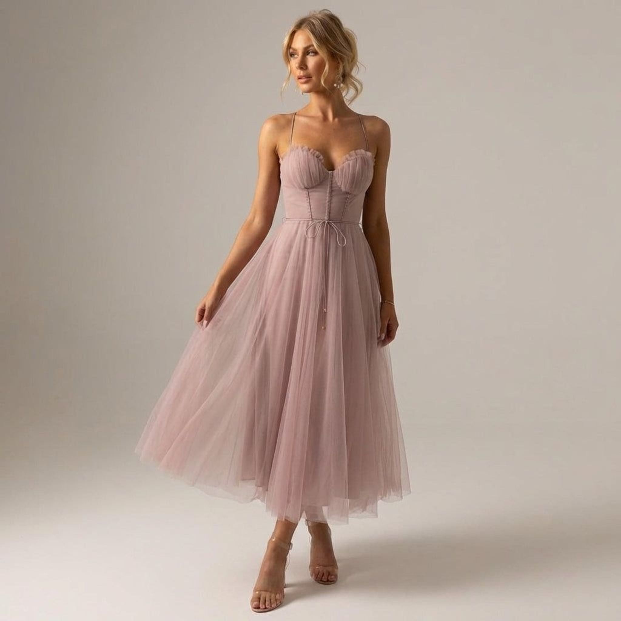 Amélie Voss | Women's Elegant Midi Evening Dress