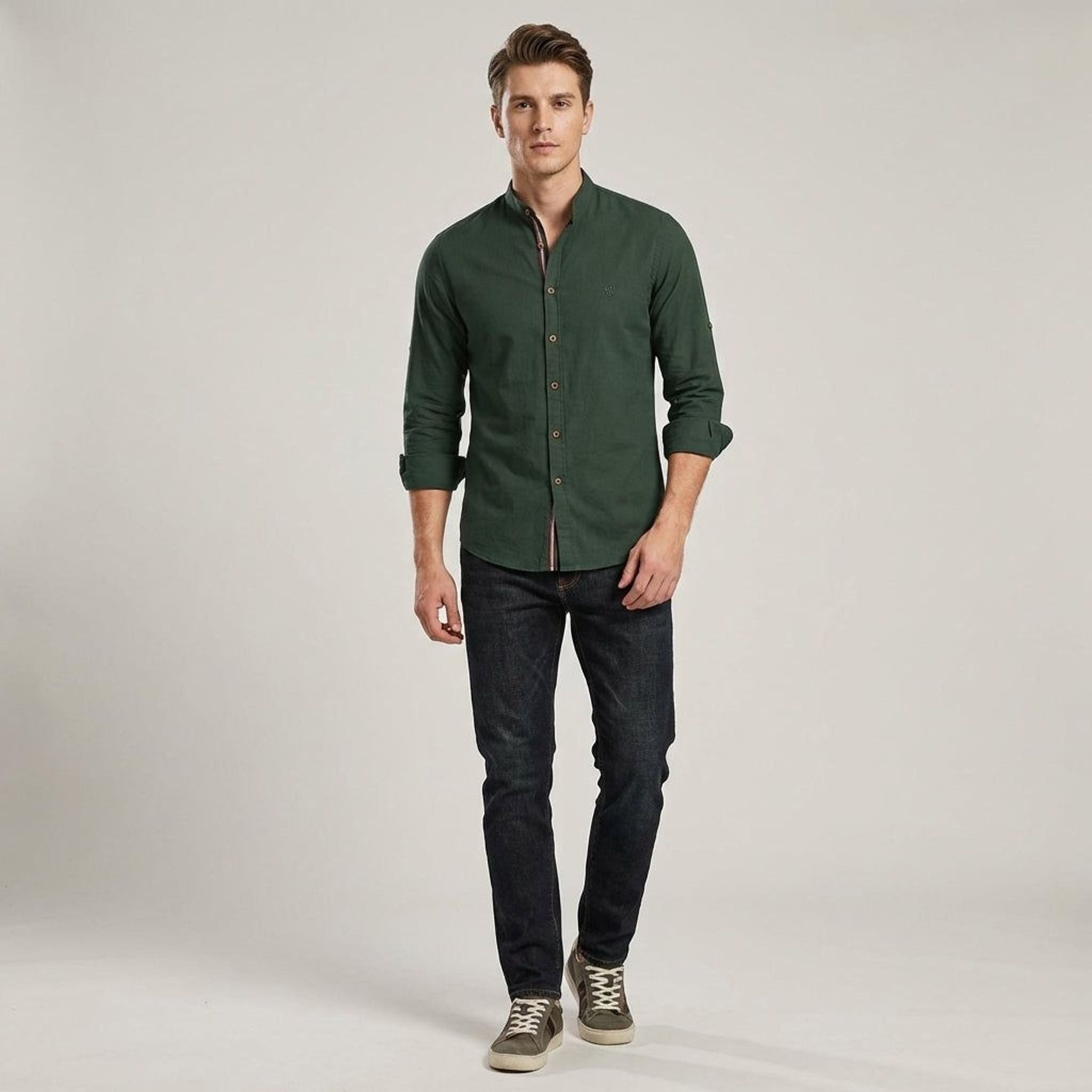 Léon Trask | Men's Warm Casual Shirt Comfortable Fabric