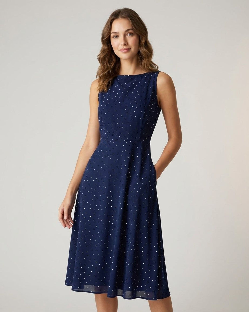 Elena Voss | Women's A-Line Polka Dot Mini Dress