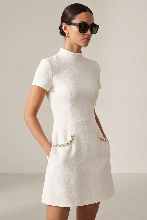 Amélie Voss | Women's Pearl Detail Mini Dress