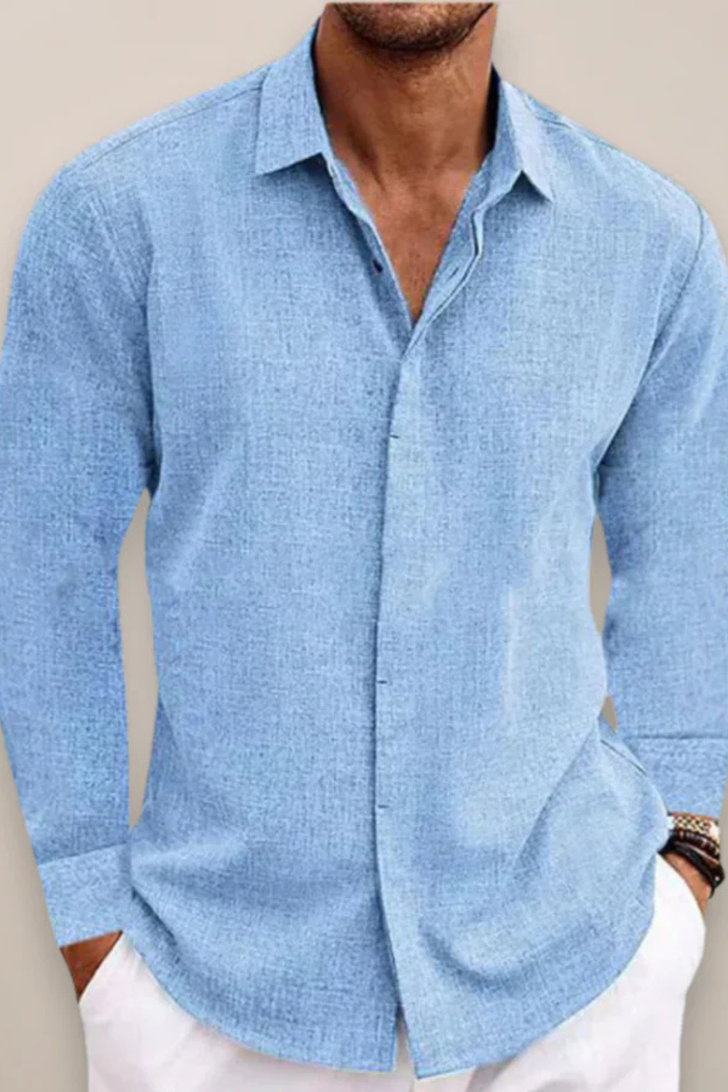 Lucien Brack | Men's Long Sleeve Casual Shirt in Grey