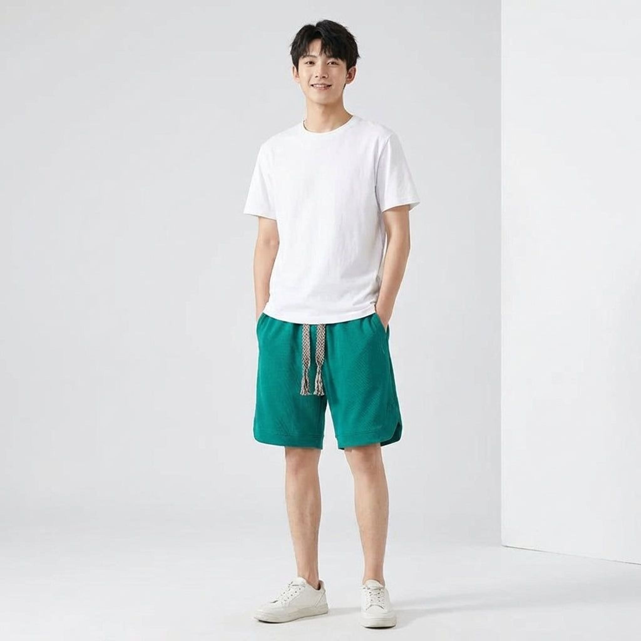 Luca Voss | Men's Waffle Knit Casual Shorts