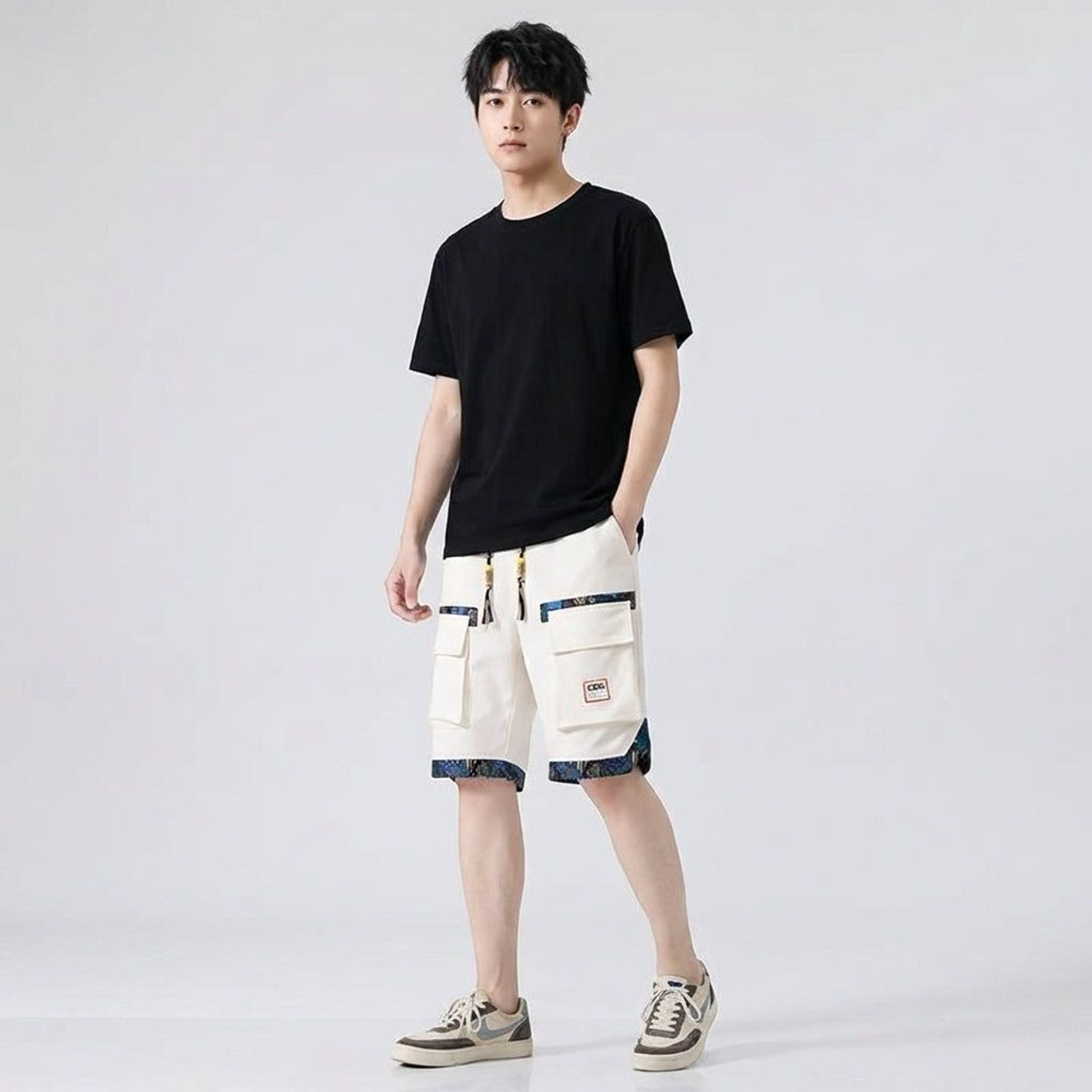 Eliot Brix | Men's Cargo Shorts with Zip Pockets