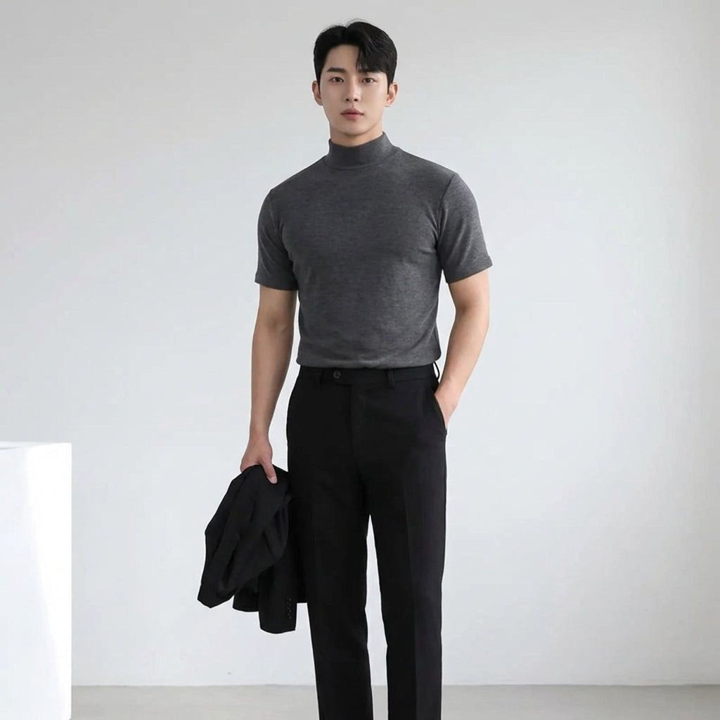 Ronan Bryst | Men's Fitted High Neck T-Shirt