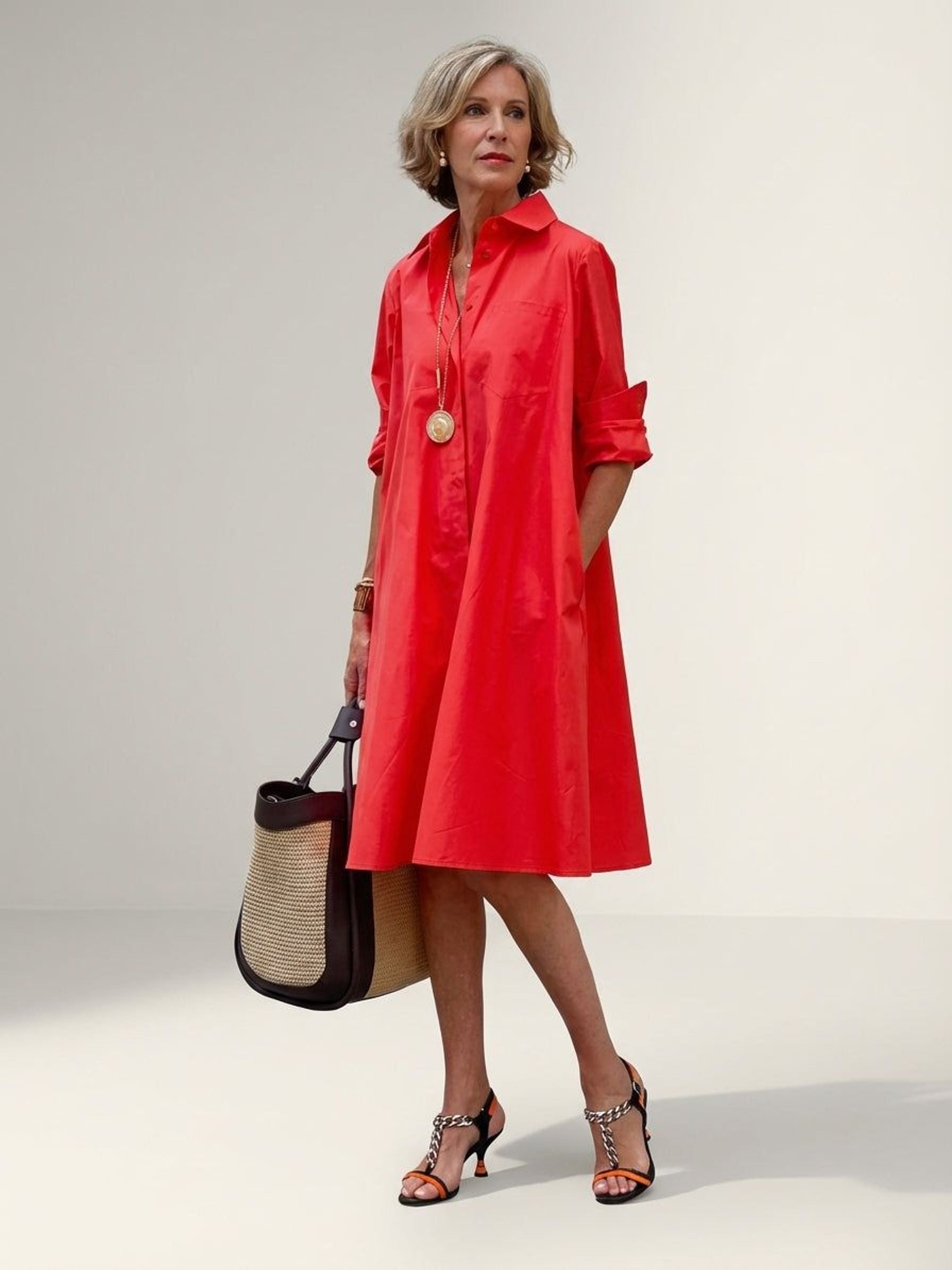 Elodie Vren | Women's Cotton Blend Shirt Dress