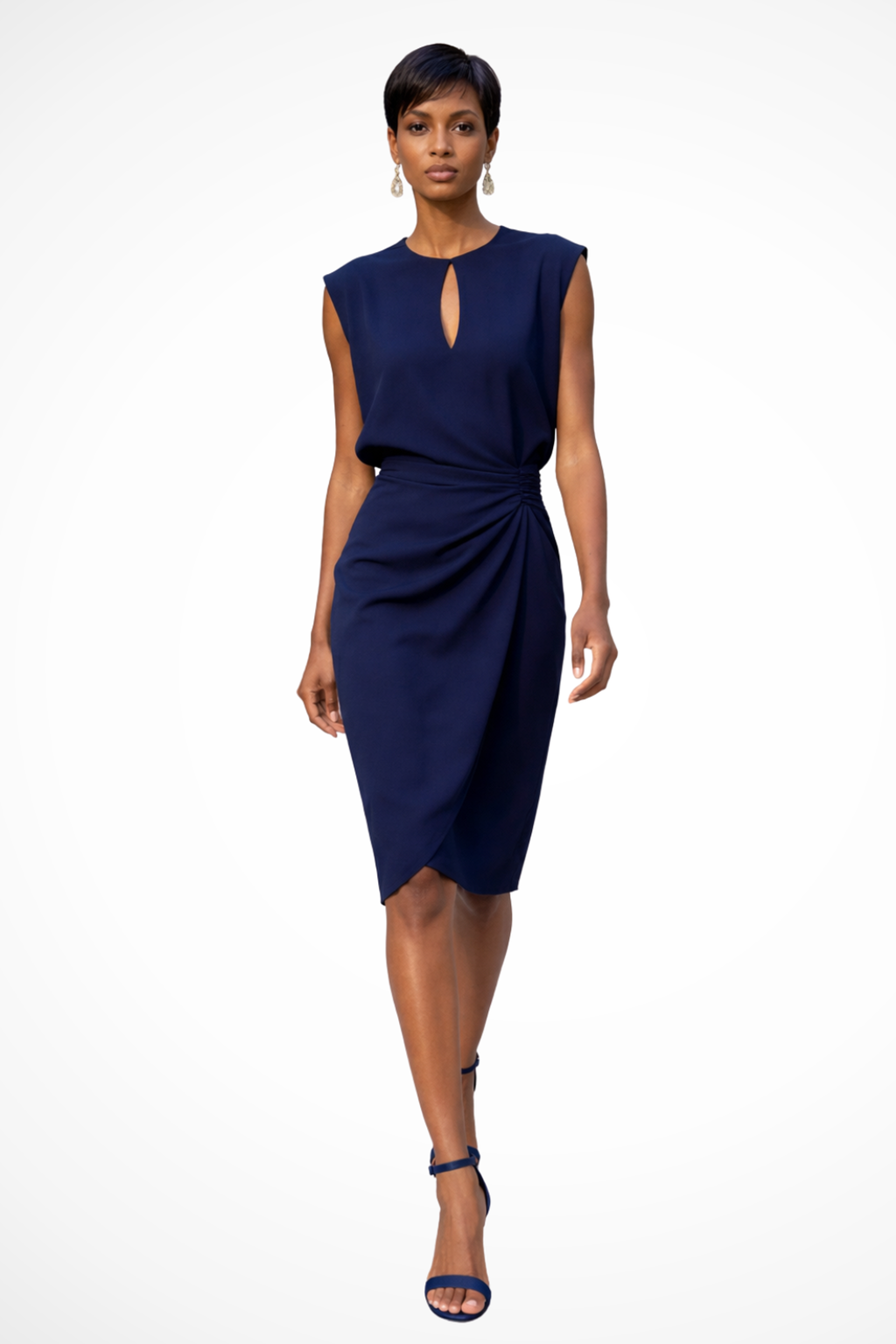 Lucie Maris | Women's Ruched Wrap Midi Dress